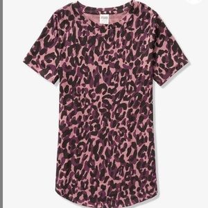 PINK Crew Tee Leopard